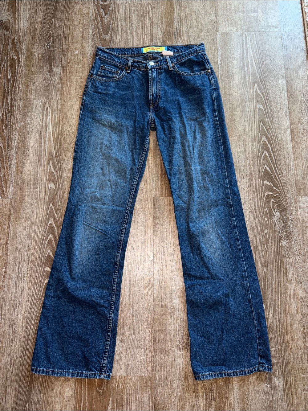 Vintage Y2k Paris Blues Classic Wide Leg Women's Jeans - Dark Blue